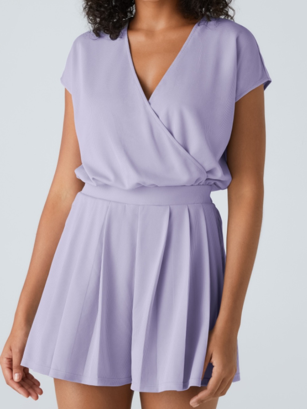 V Neck Short Sleeve Pocket Waffle
Casual Romper